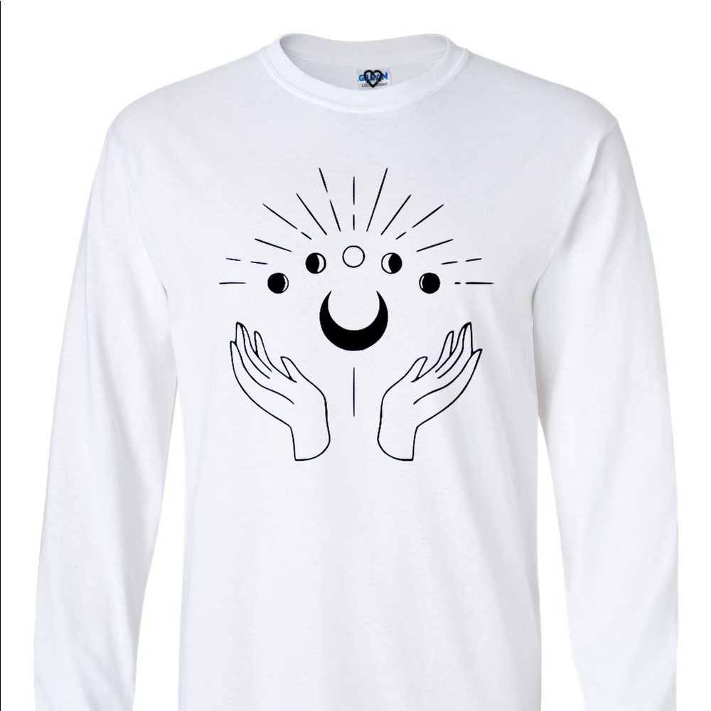 Moon phases long sleeve Tee